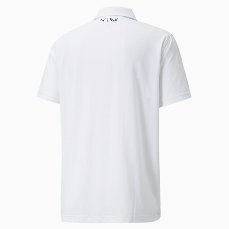 PUMA x VOLITION Paisley Pocket Men's Golf Polo Shirt, Bright White-Ski Patrol