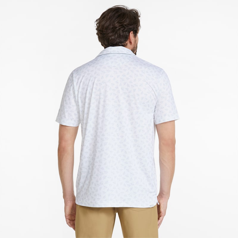 MATTR Pollination Men's Golf Polo Shirt, Bright White-High Rise