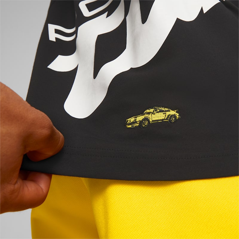Porsche Legacy Logo Men's Tee, Puma Black