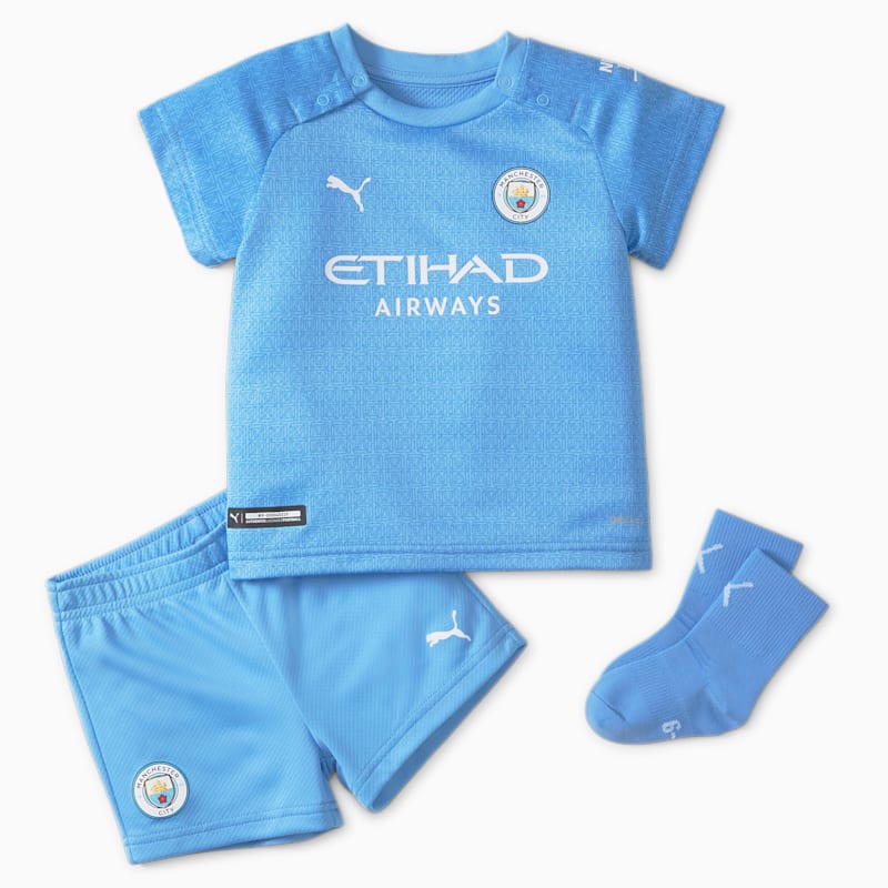 Man City Home Football Babies' Kit 21/22, Team Light Blue-Puma White