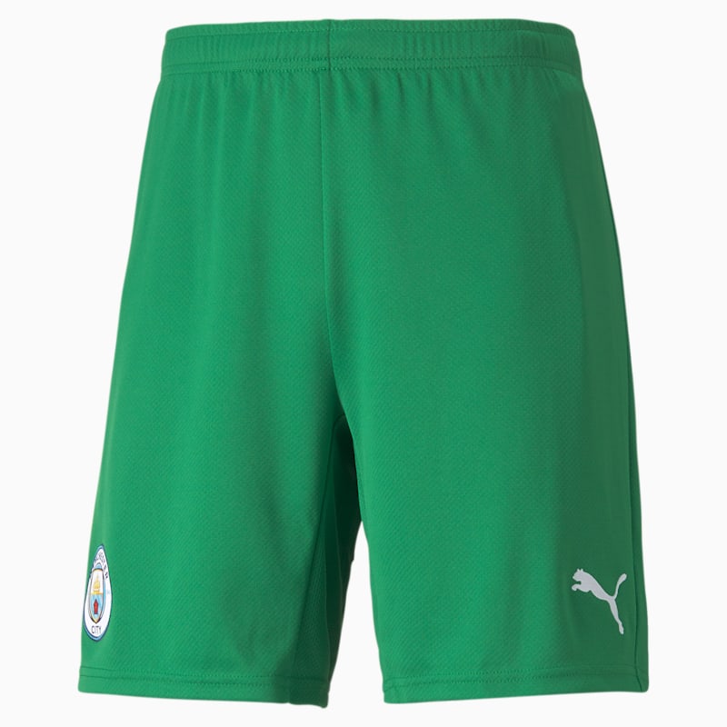 Man City Goalkeeper Replica Men's Football Shorts, Amazon Green-Puma White