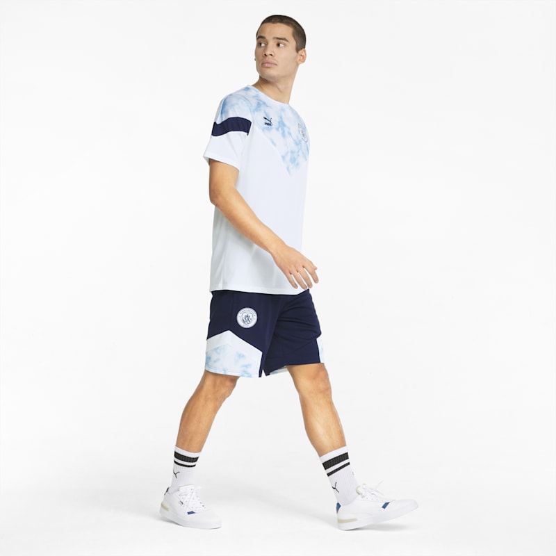 Man City Iconic MCS Mesh Men's Football Shorts, Peacoat-Puma White
