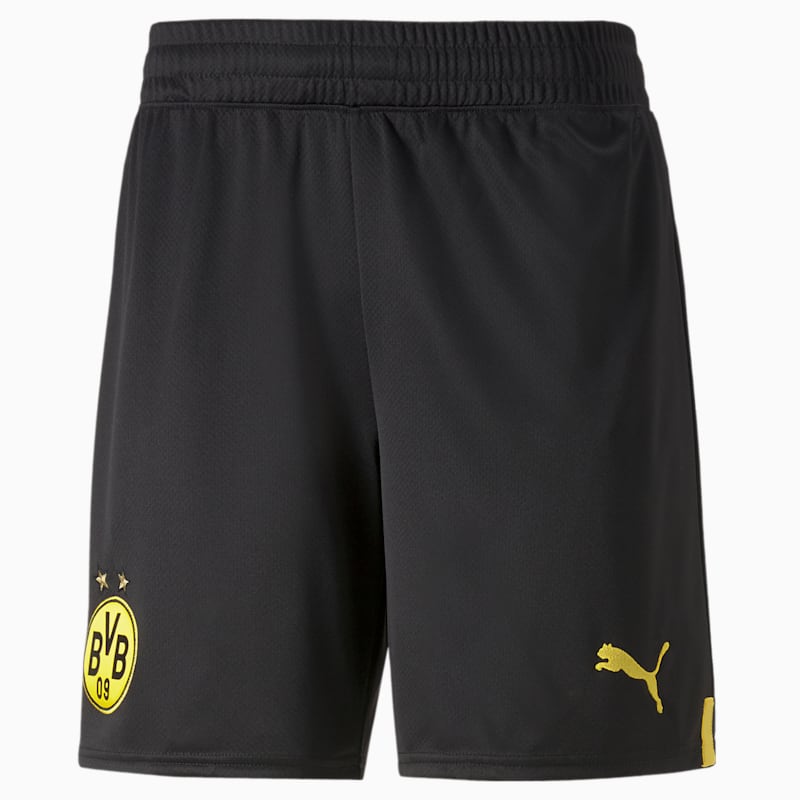 Borussia Dortmund '22/'23 Men's Replica Shorts, Puma Black-Cyber Yellow