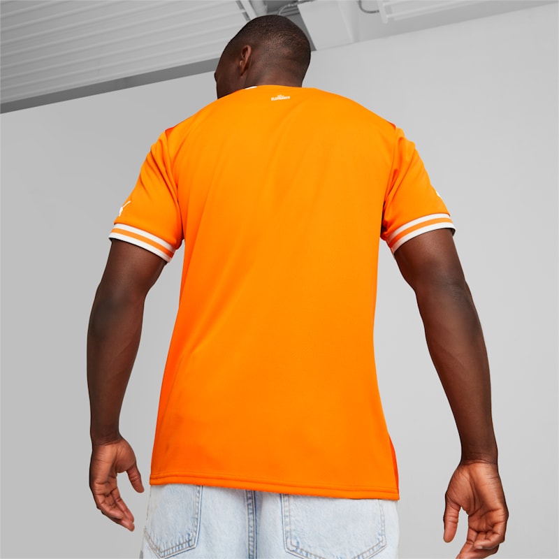 Ivory Coast Home 22/23 Replica Jersey Men, Vibrant Orange-Puma White