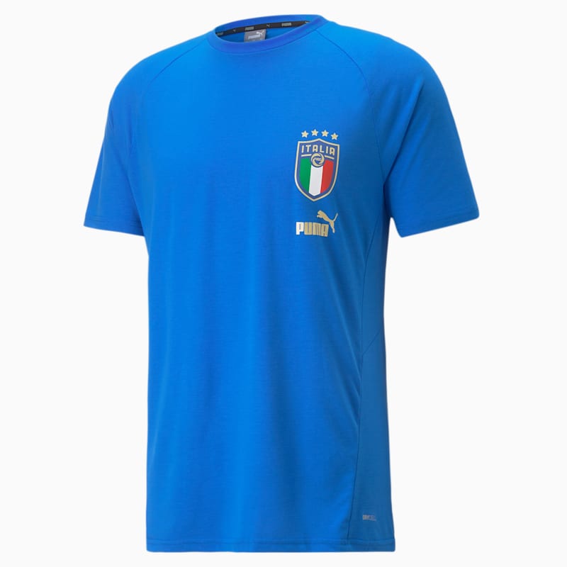 Italy Football Casuals Player Tee Men, Ultra Blue-Puma White