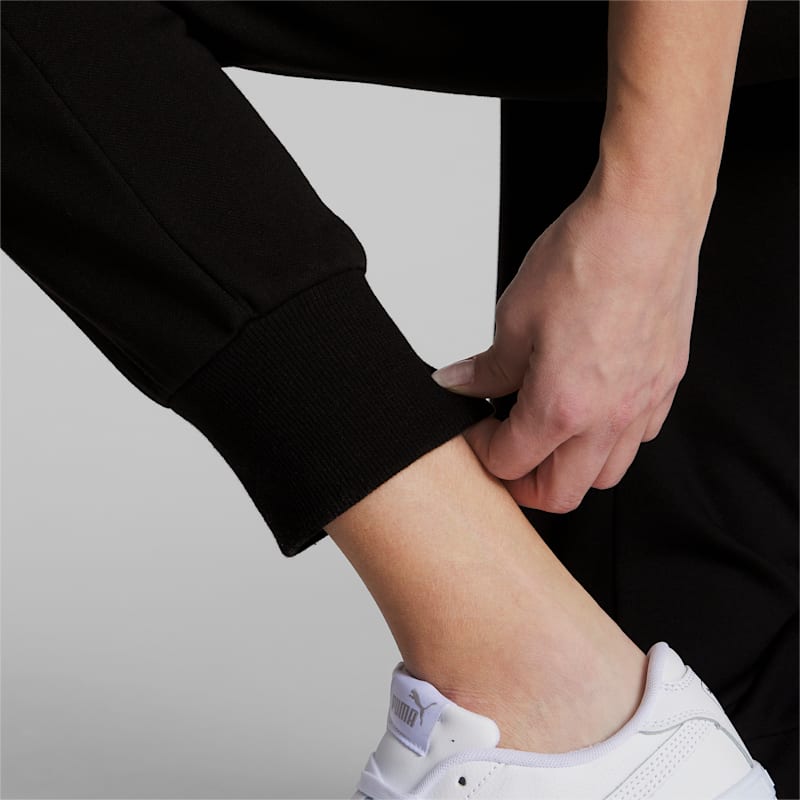 Essentials Women's Sweatpants, Cotton Black-Puma White