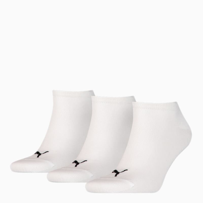 PUMA Unisex Plain Sneaker Trainer Socks 3 Pack, white