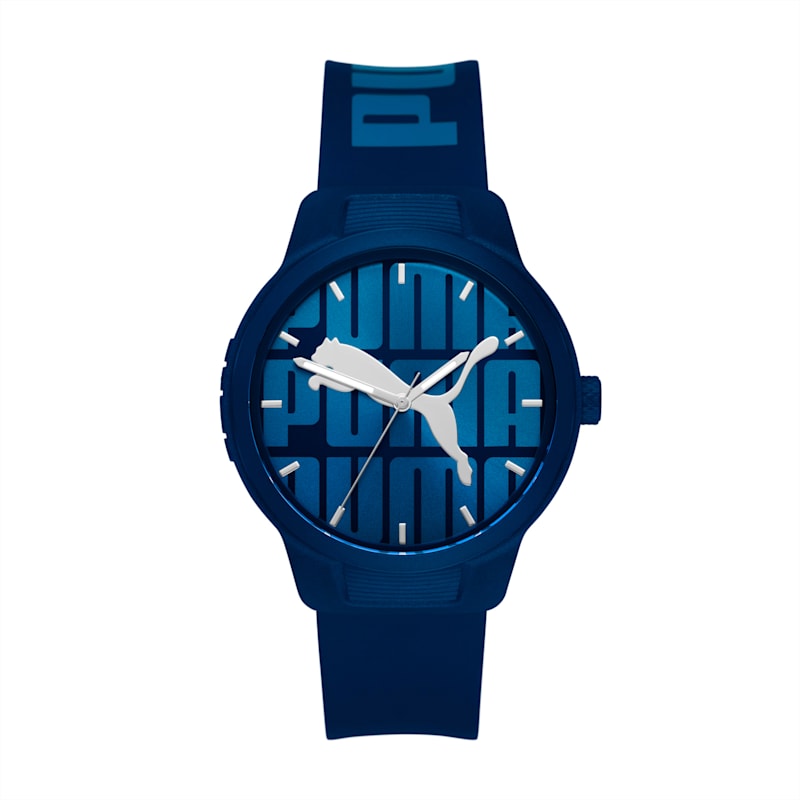 PUMA Reset V2 Three-Hand Blue Polyurethane Watch, Blue