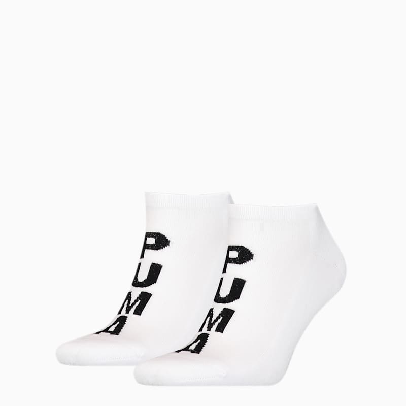 PUMA Men's Logo Sneaker Socks 2 pack, white