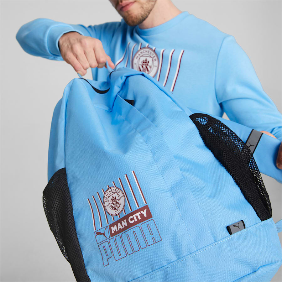 Man City FtblCore Plus Football Backpack, Team Light Blue-Intense Red