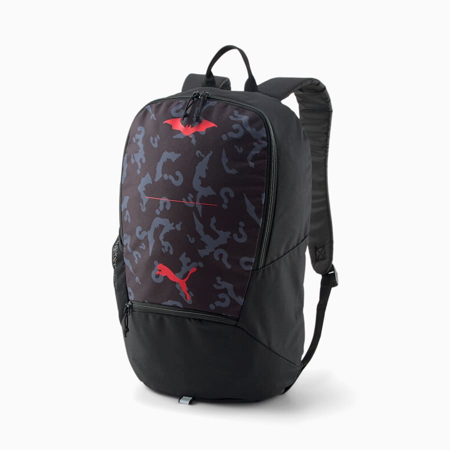PUMA x BATMAN Street Youth Football Backpack, Puma Black-High Risk Red