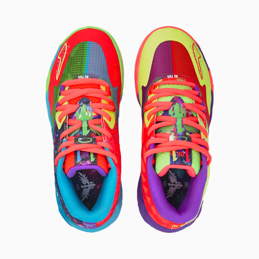 MB.01 Be You Basketball Shoes JR, Green Gecko-Red Blast