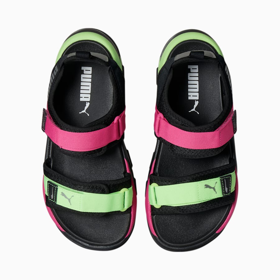 RS-Sandal GID Women's Sandals, Puma Black-SHOCKING PINK-Fizzy Lime