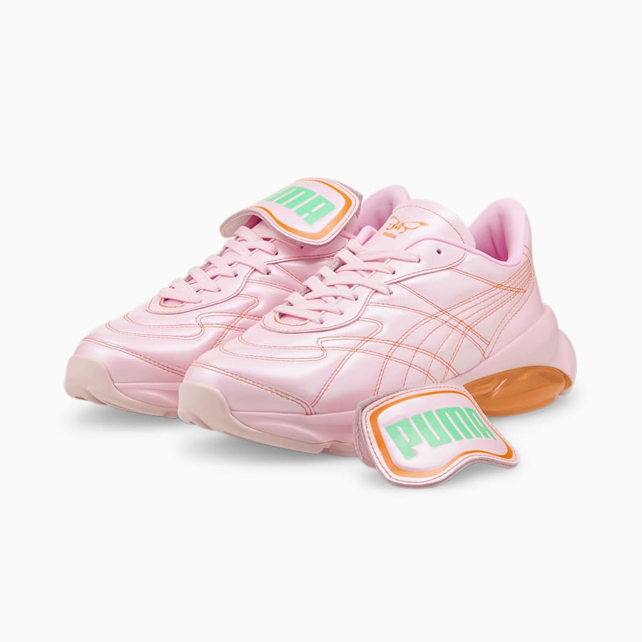 PUMA x DUA LIPA Cell Dome King Metallic Women's Sneakers, Pink Lady-Carrot-Irish Green