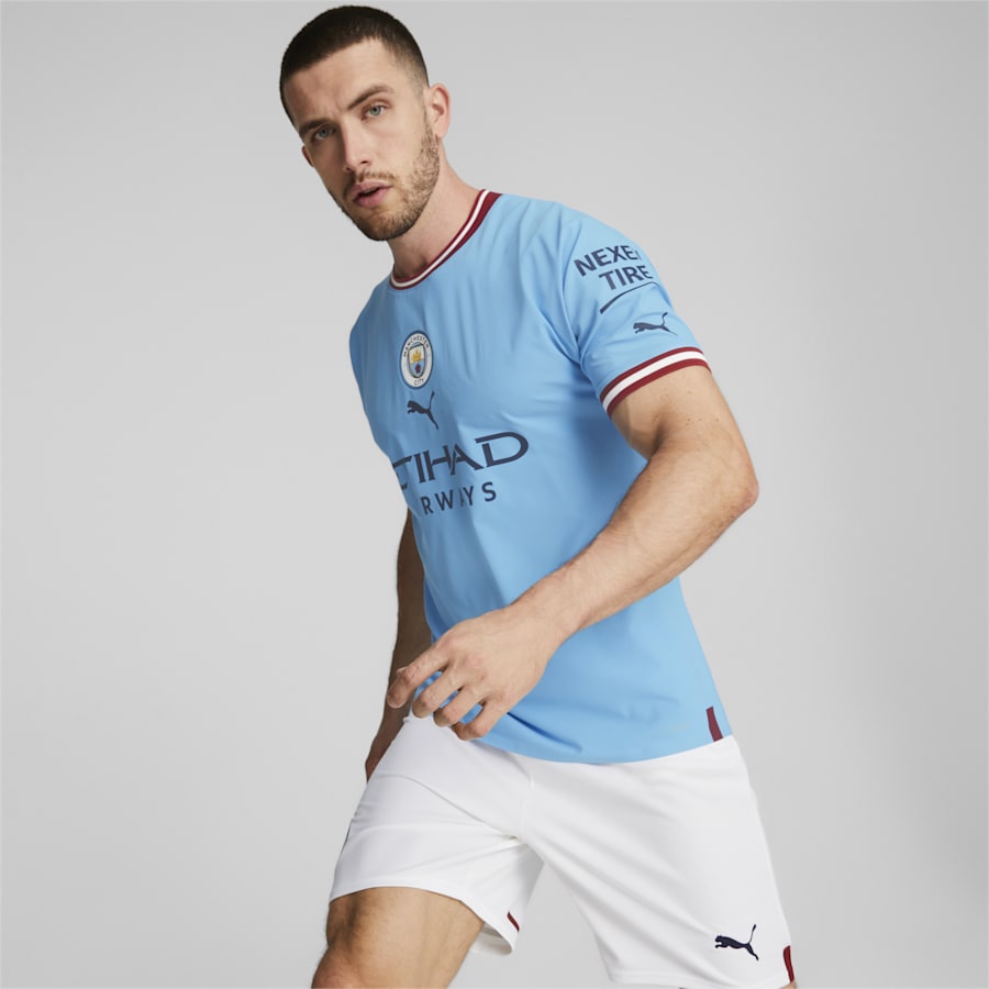 Manchester City F.C. Home  22/23 Authentic Jersey Men, Team Light Blue-Intense Red