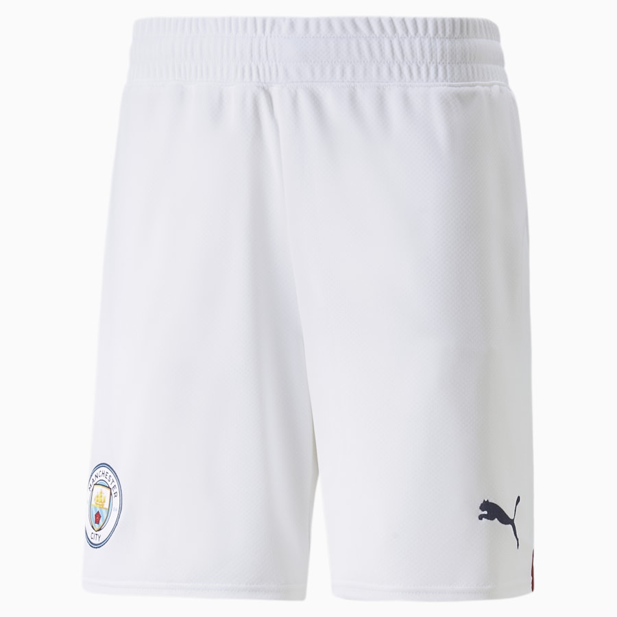 Manchester City F.C. '22/'23 Replica Men's Shorts, Puma White-Intense Red