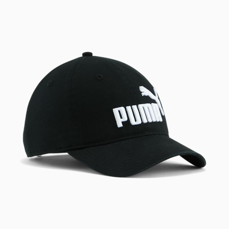 PUMA #1 Relaxed Fit Adjustable Hat, Black/White