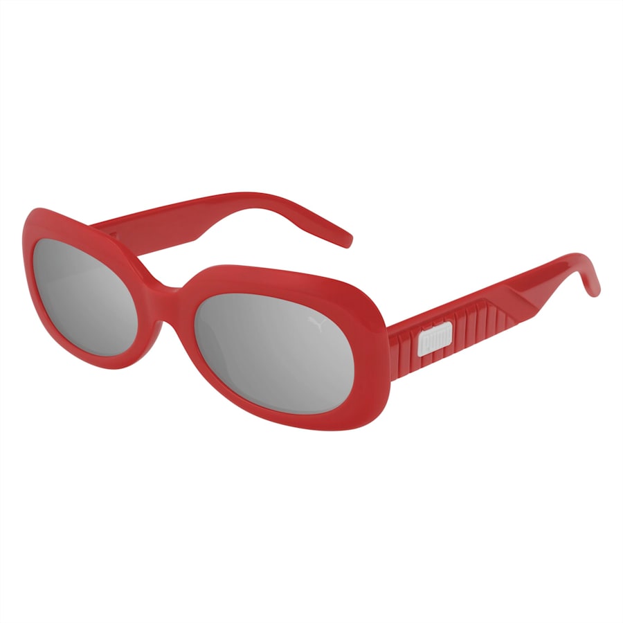 Ruby Oval Sunglasses, RED