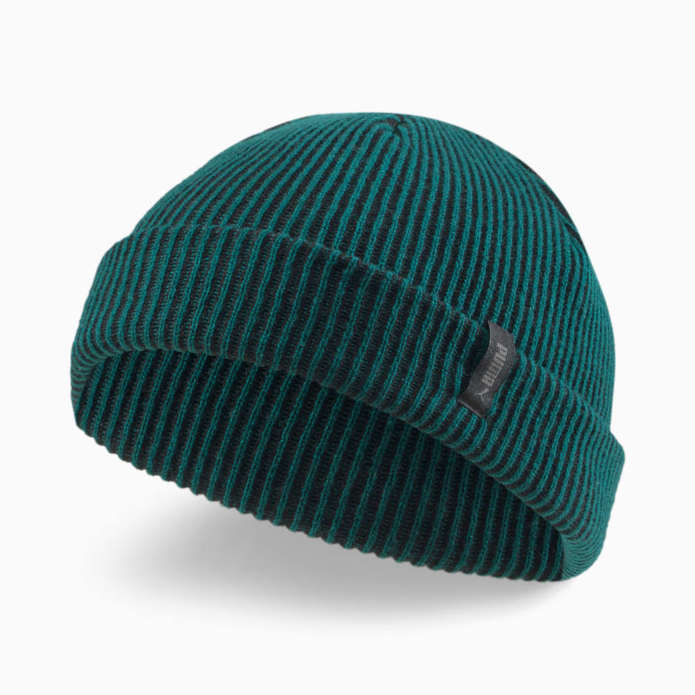 Изображение Puma Шапка Ribbed Fisherman Beanie #1: Varsity Green-Puma Black