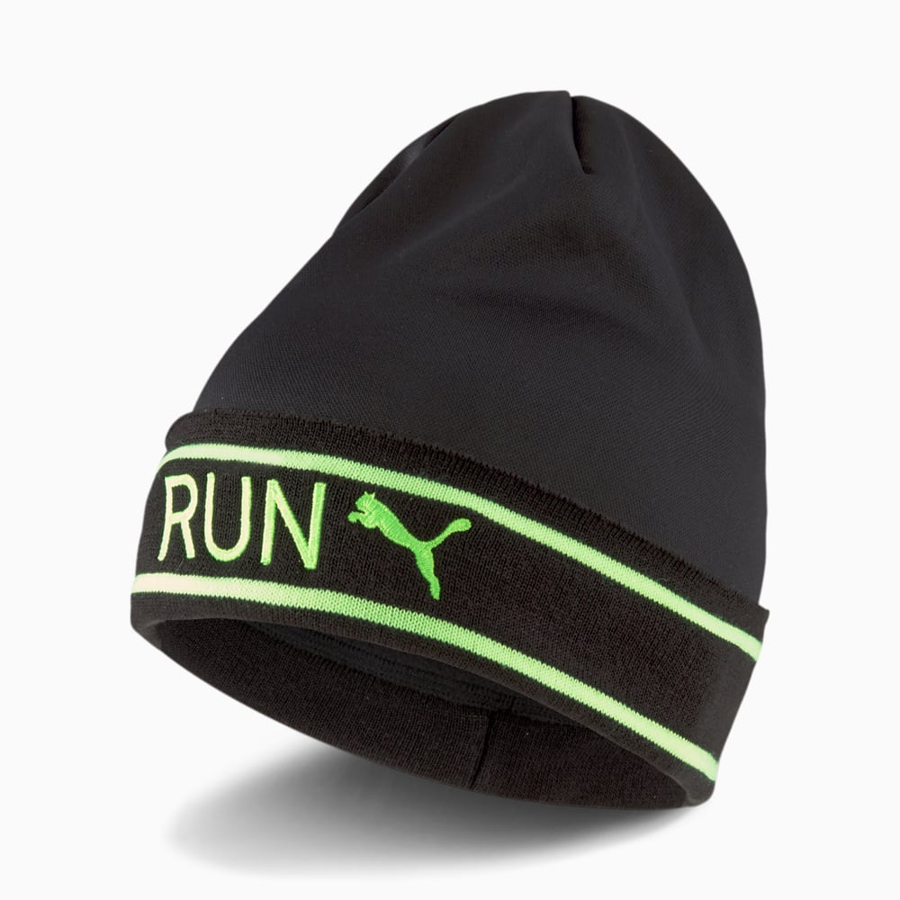 Зображення Puma Шапка Classic Running Cuff Beanie #1: Puma Black-Green Glare