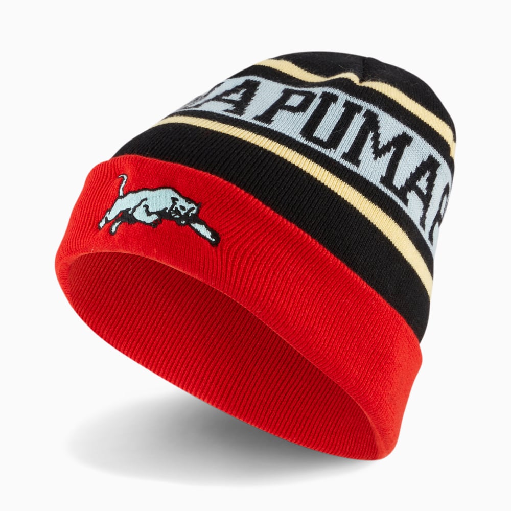 Зображення Puma Шапка Basketball Classic Beanie #1: Puma Black-High Risk Red-Eggshell Blue