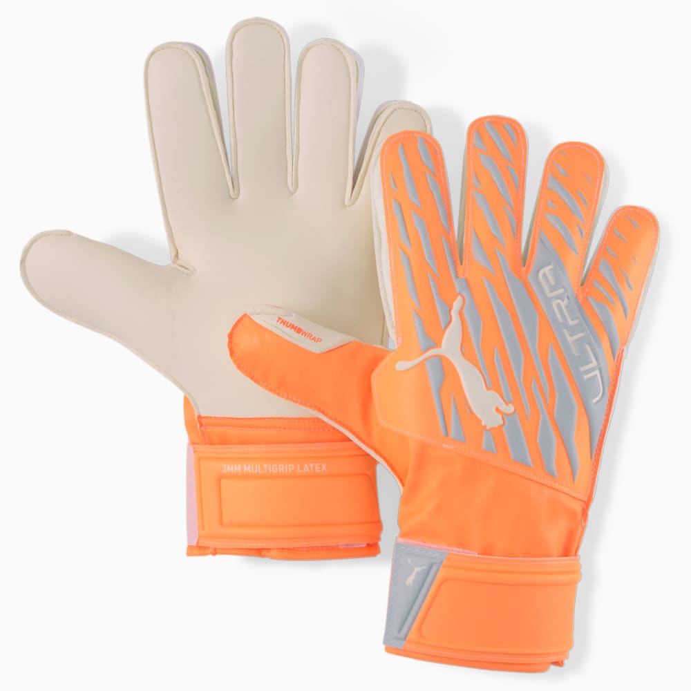 Изображение Puma Вратарские перчатки ULTRA Protect 3 Regular Cut Goalkeeper Gloves #1: Neon Citrus-Diamond Silver-Puma Black
