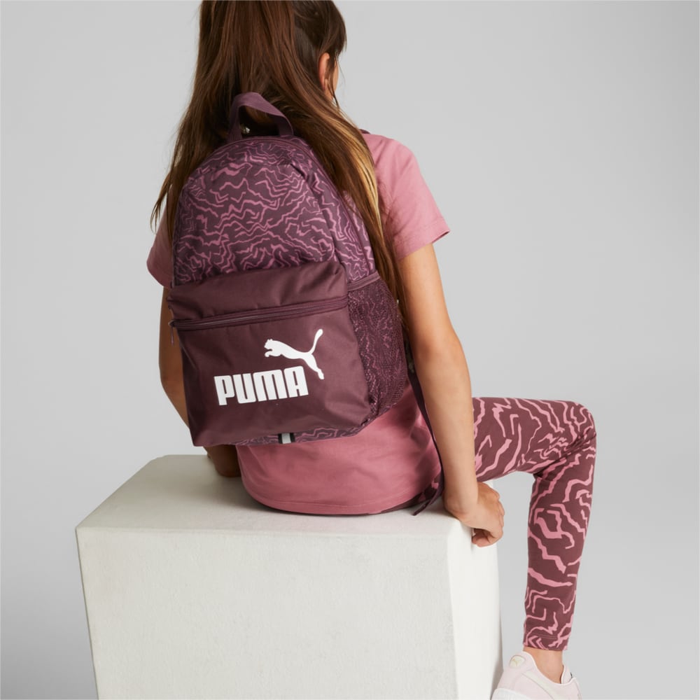 Изображение Puma Детский рюкзак Phase Small Youth Backpack #2: Aubergine-ALPHA GIRLS AOP