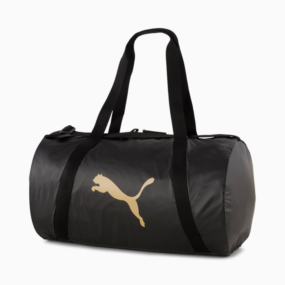 Изображение Puma Сумка Essentials Moto Women's Training Barrel Bag #1: Puma Black-Rose Gold-motopack