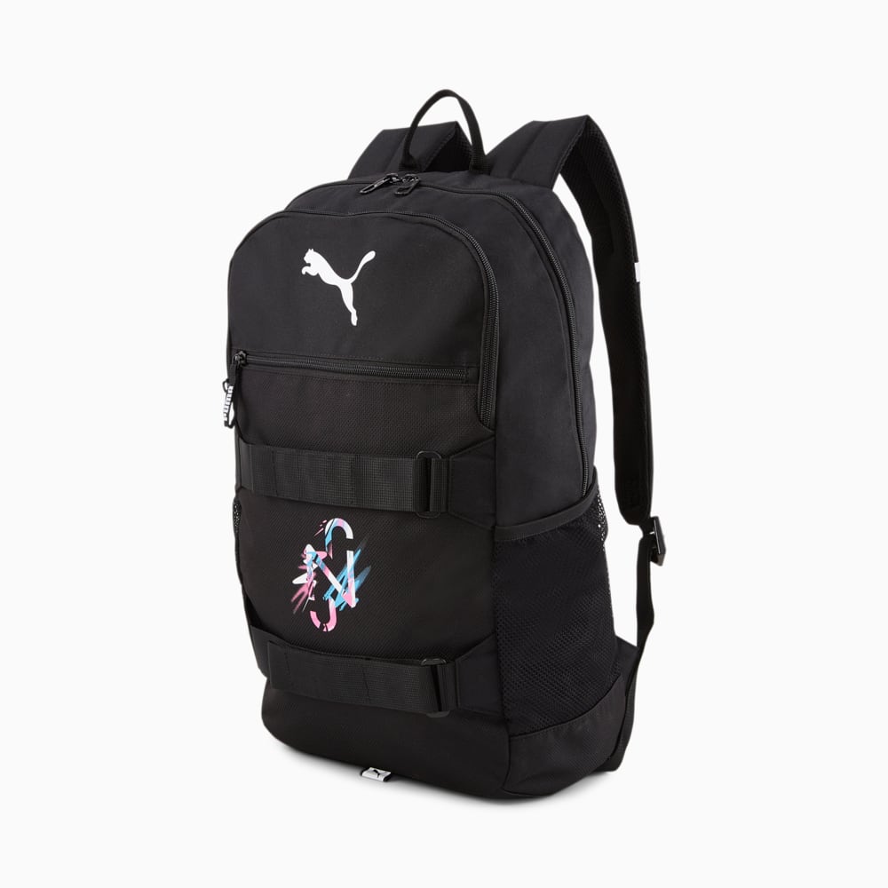 Neymar Jr Backpack Puma Black Puma White Luminous Pink Luminous Blue Puma 078932 01