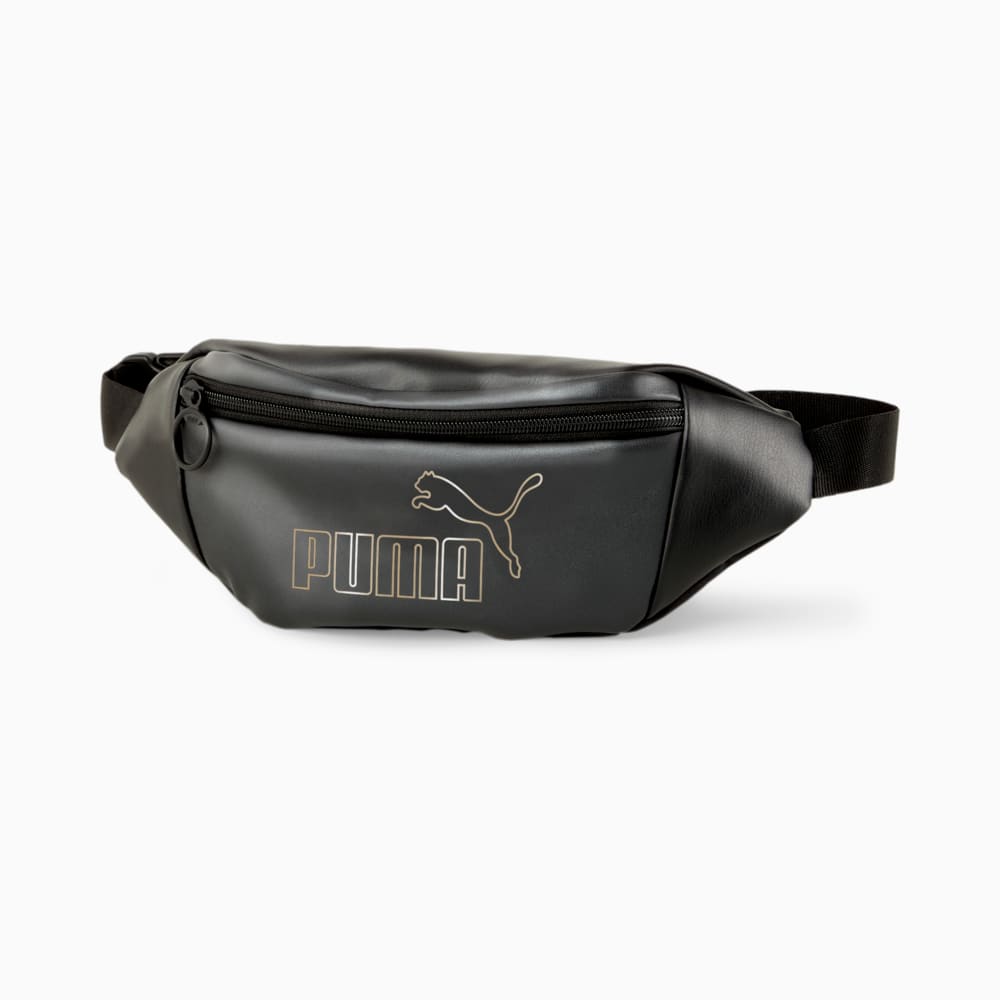 Изображение Puma Сумка Core Up Waist Bag #1: Puma Black-metallic
