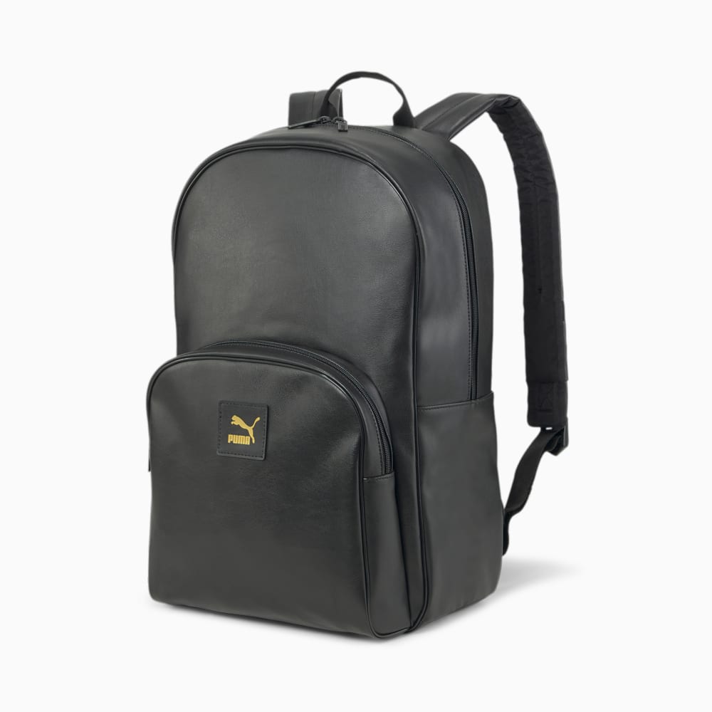 Puma black leather backpack cheap