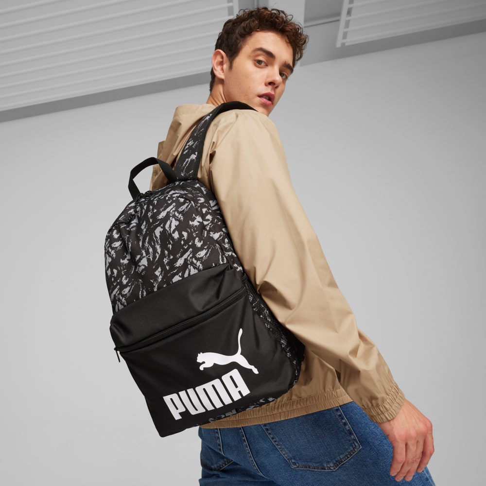 Изображение Puma Рюкзак PUMA Phase Printed Backpack #2: PUMA Black-Concrete Gray AOP