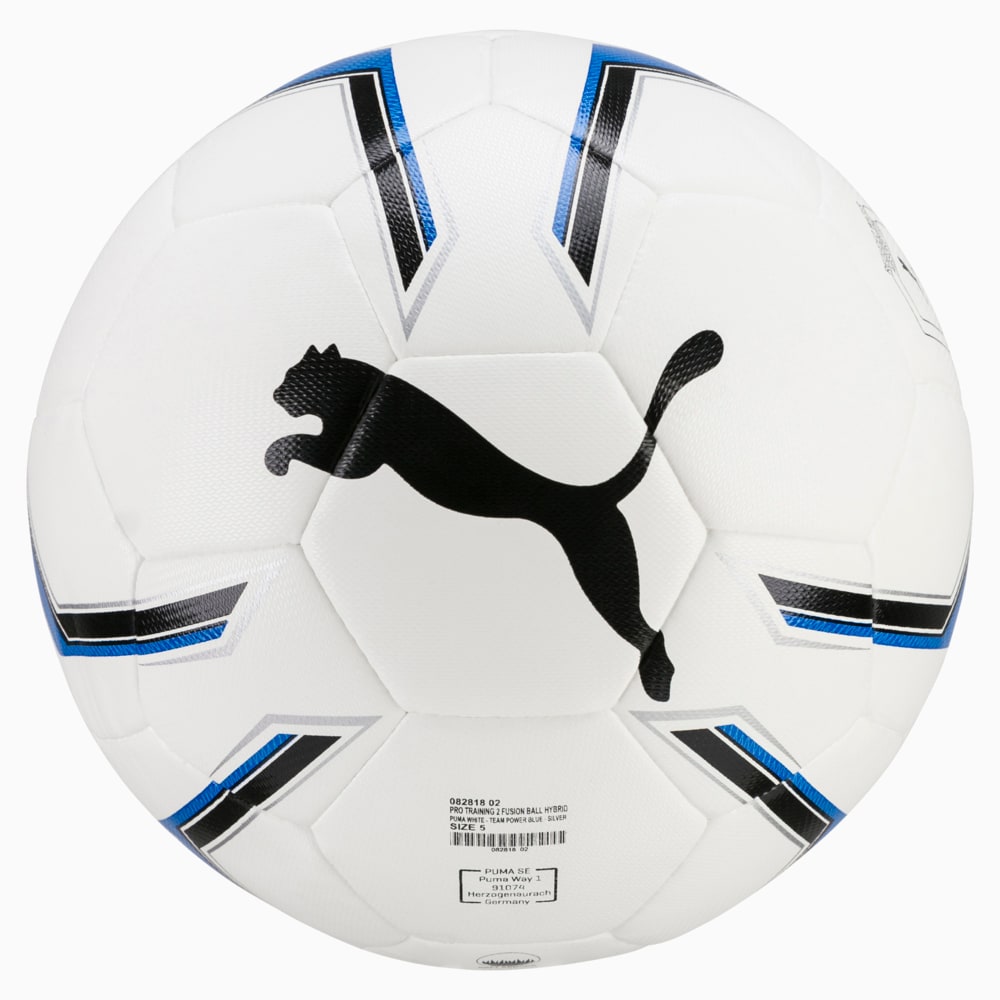 Изображение Puma Футбольный мяч Pro Training 2 HYBRID Football #1: White-Team Power Blue-Silver