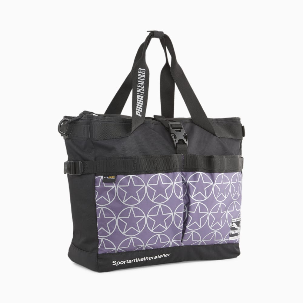 Зображення Puma Сумка PUMA x PLEASURES Tote Bag #1: PUMA Black-Purple Charcoal-Pantone 688C