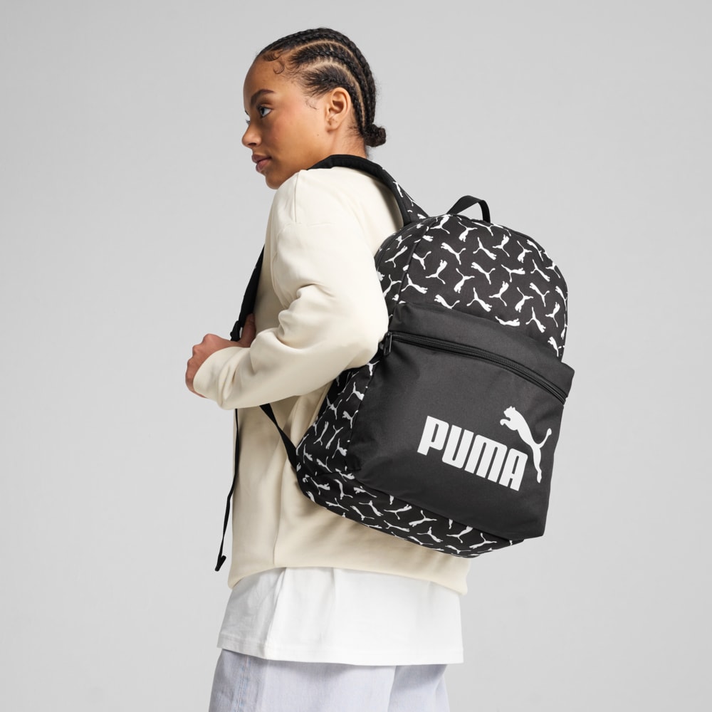 Изображение Puma Рюкзак PUMA Phase All-Over Print Backpack #2: PUMA Black-Puma Logo-AOP