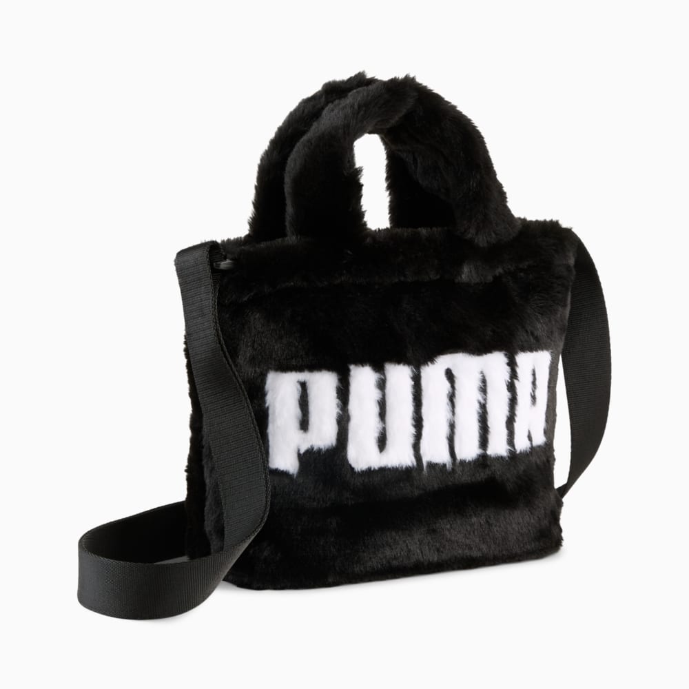 Изображение Puma Сумка UP Faux Fur 1.5L Mini Shopper Bag Youth #1: Puma Black