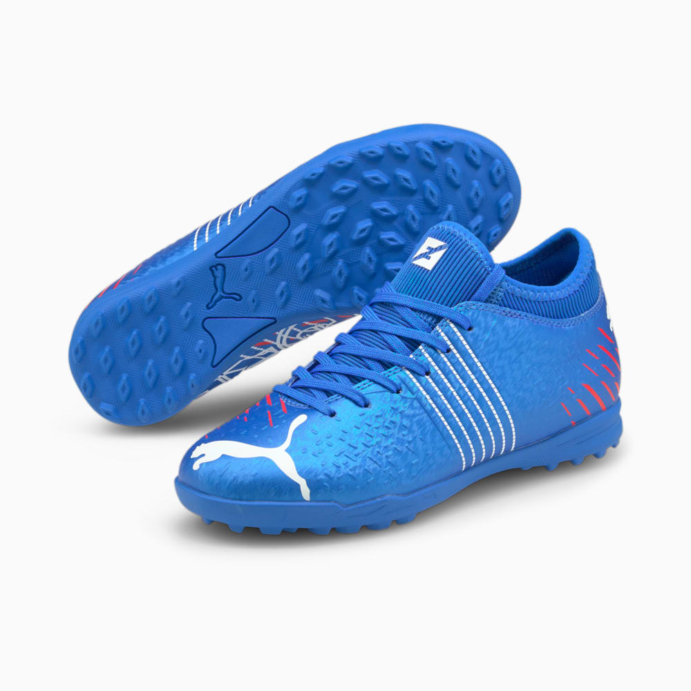 Изображение Puma Детские бутсы Future 4.2 TT Youth Football Boots #2: Bluemazing-Sunblaze-Surf The Web