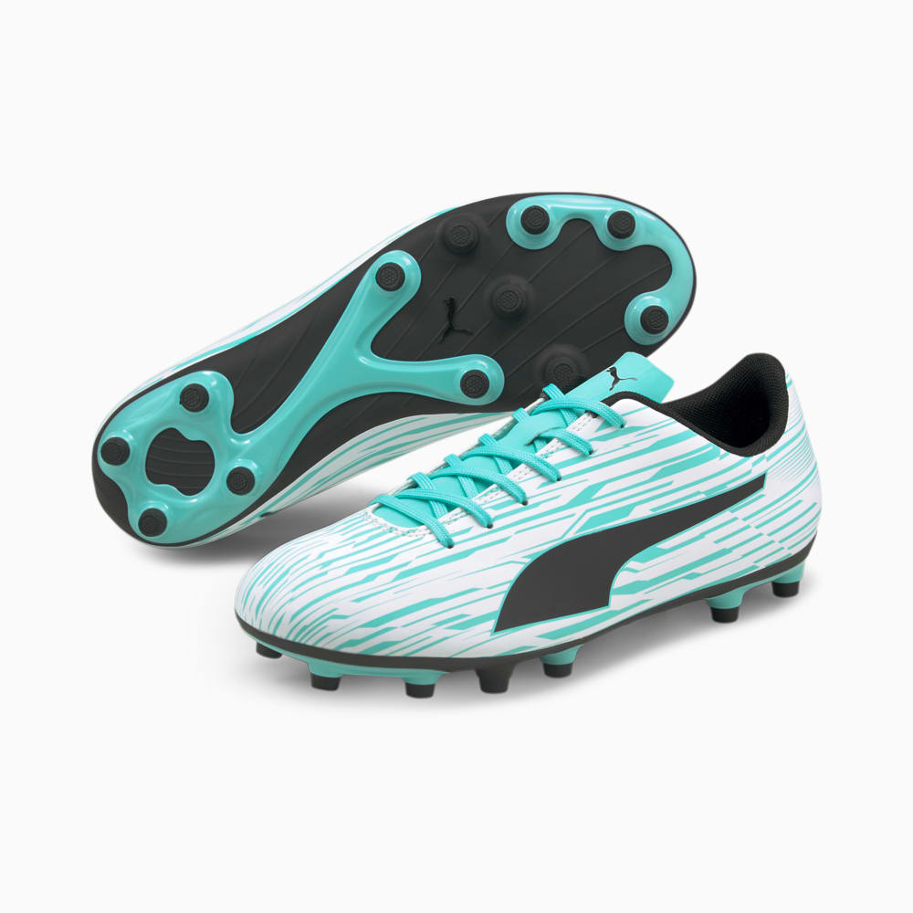 Зображення Puma Бутси Rapido III FG/AG Men's Football Boots #2: Puma White-Puma Black-Elektro Aqua