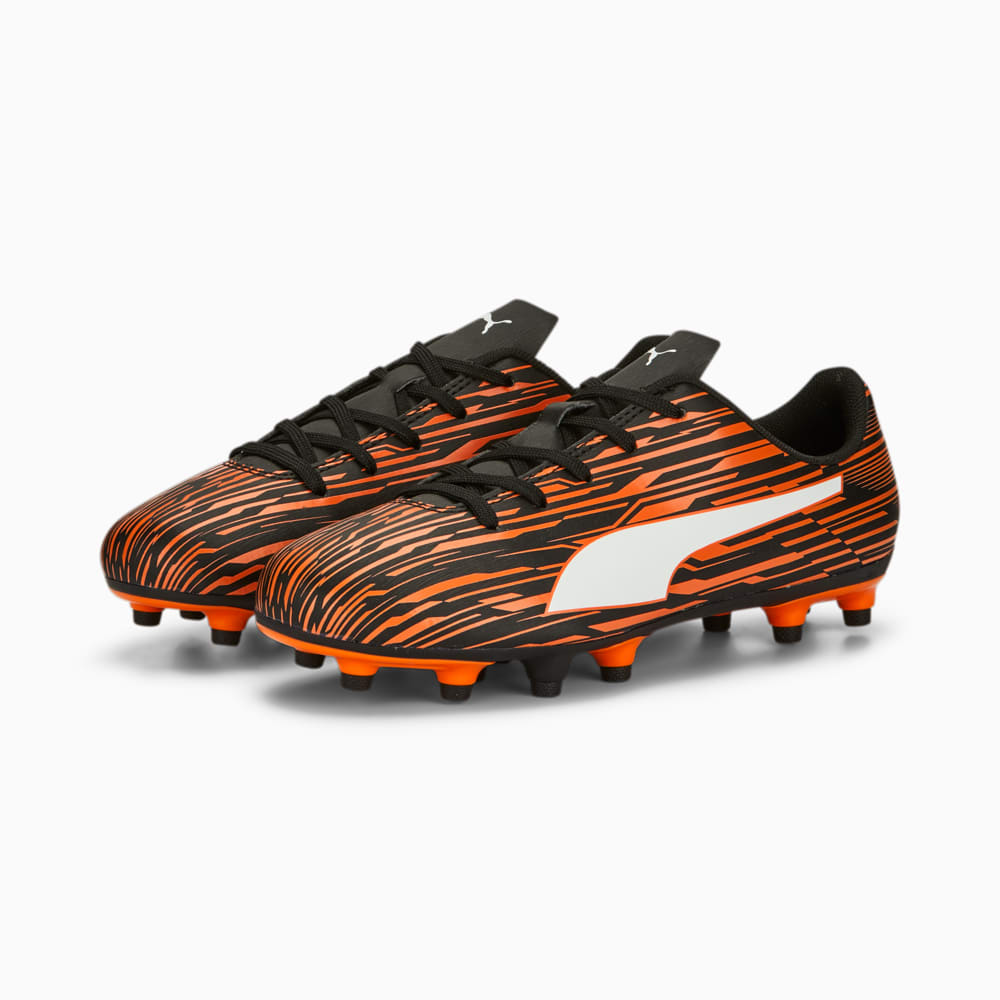 Зображення Puma Дитячі бутси Rapido III FG/AG Youth Football Boots #2: PUMA Black-PUMA White-Dragon Fire