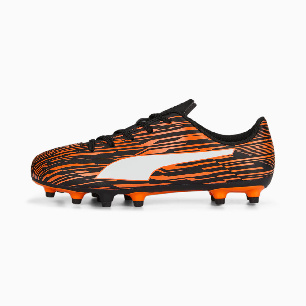 Изображение Puma Детские бутсы Rapido III FG/AG Youth Football Boots #1: PUMA Black-PUMA White-Dragon Fire