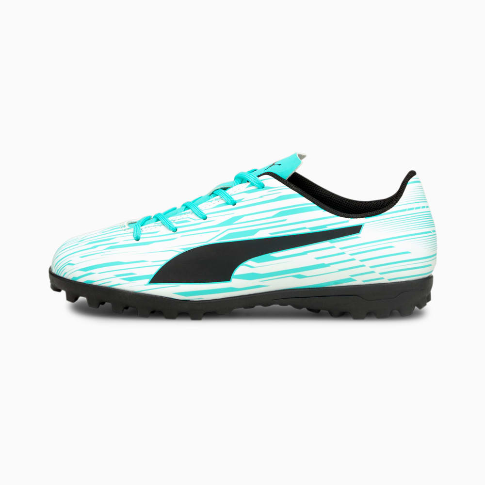 Зображення Puma Дитячі бутси Rapido III TT Youth Football Boots #1: Puma White-Puma Black-Elektro Aqua