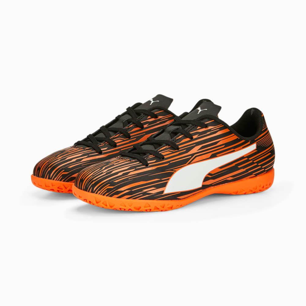 Зображення Puma Дитячі бутси Rapido III IT Youth Football Boots #2: PUMA Black-PUMA White-Dragon Fire