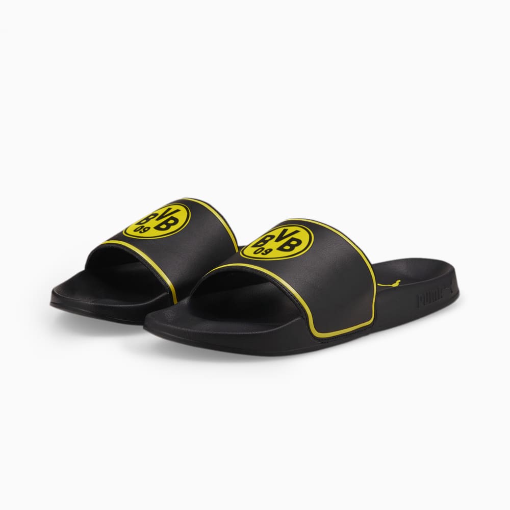 Изображение Puma Шлепанцы BVB Leadcat 2.0 Sandals #2: Puma Black-Cyber Yellow