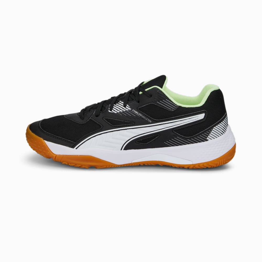 Изображение Puma Кроссовки Solarflash II Indoor Sports Shoes #1: Puma Black-Puma White-Fizzy Light-Gum