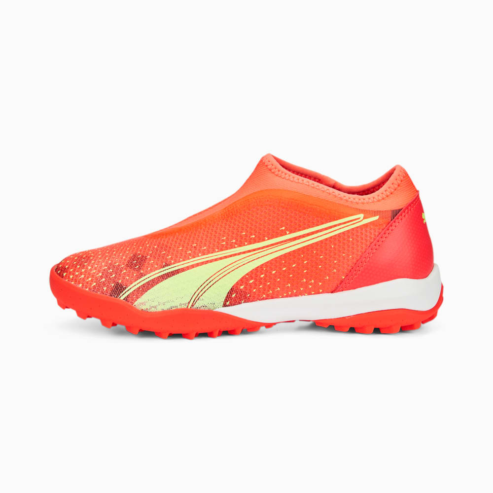 Изображение Puma Детские бутсы ULTRA MATCH Laceless TT + Mid Football Boots Youth #1: Fiery Coral-Fizzy Light-Puma Black