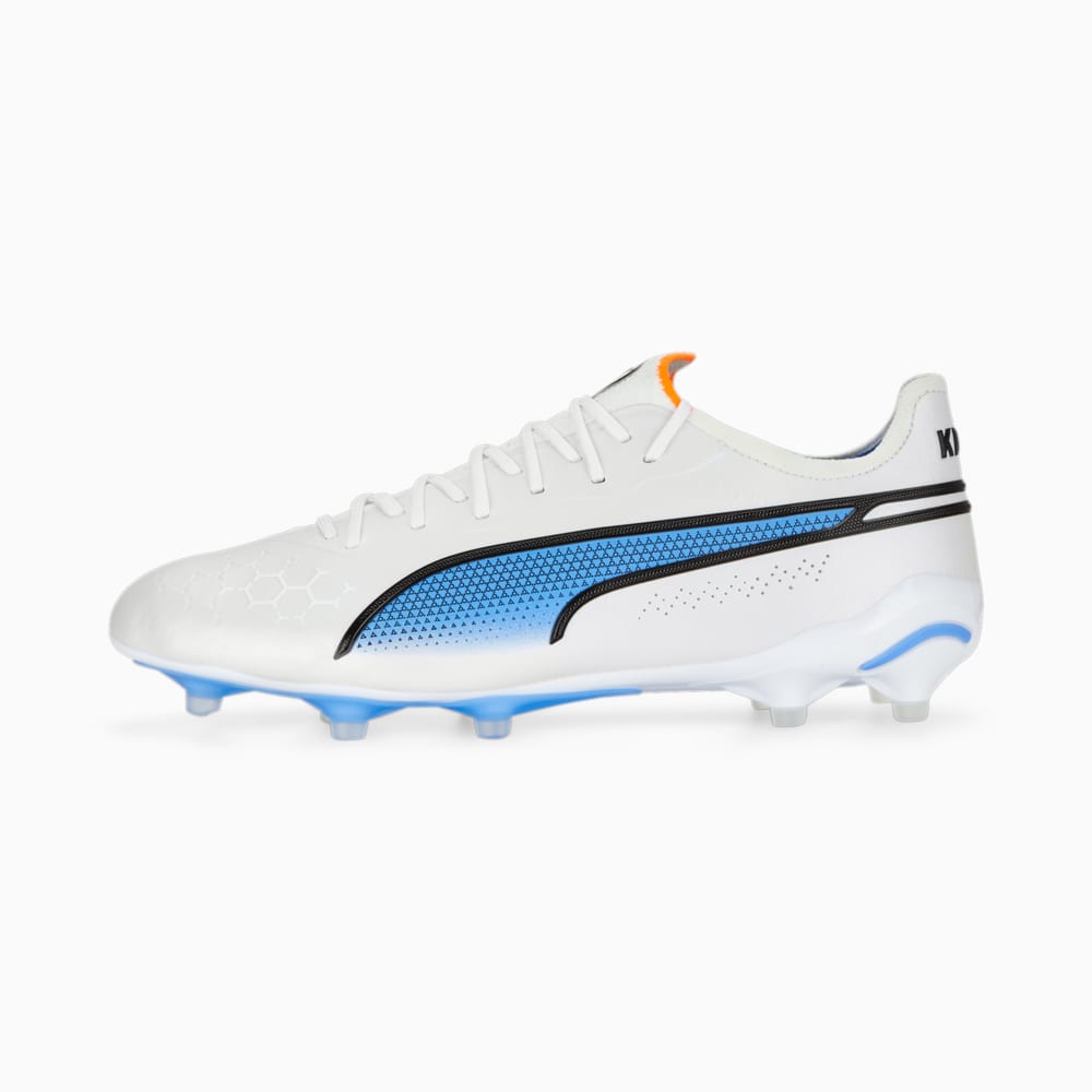 Изображение Puma Бутсы KING ULTIMATE FG/AG Football Boots #1: PUMA White-PUMA Black-Blue Glimmer-Ultra Orange