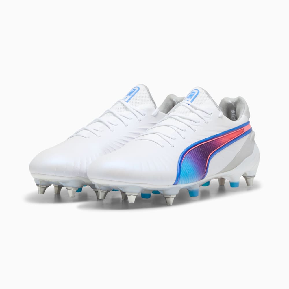 Зображення Puma Бутси KING ULTIMATE MxSG Football Boots #2: PUMA White-Bluemazing-Flat Light Gray-Sunset Glow