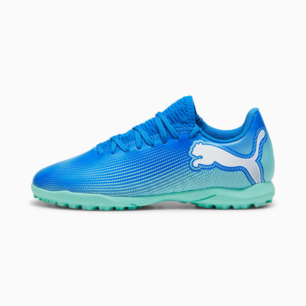 Зображення Puma Бутси FUTURE 7 PLAY TT Football Boots Youth #1: Hyperlink Blue-Mint-PUMA White