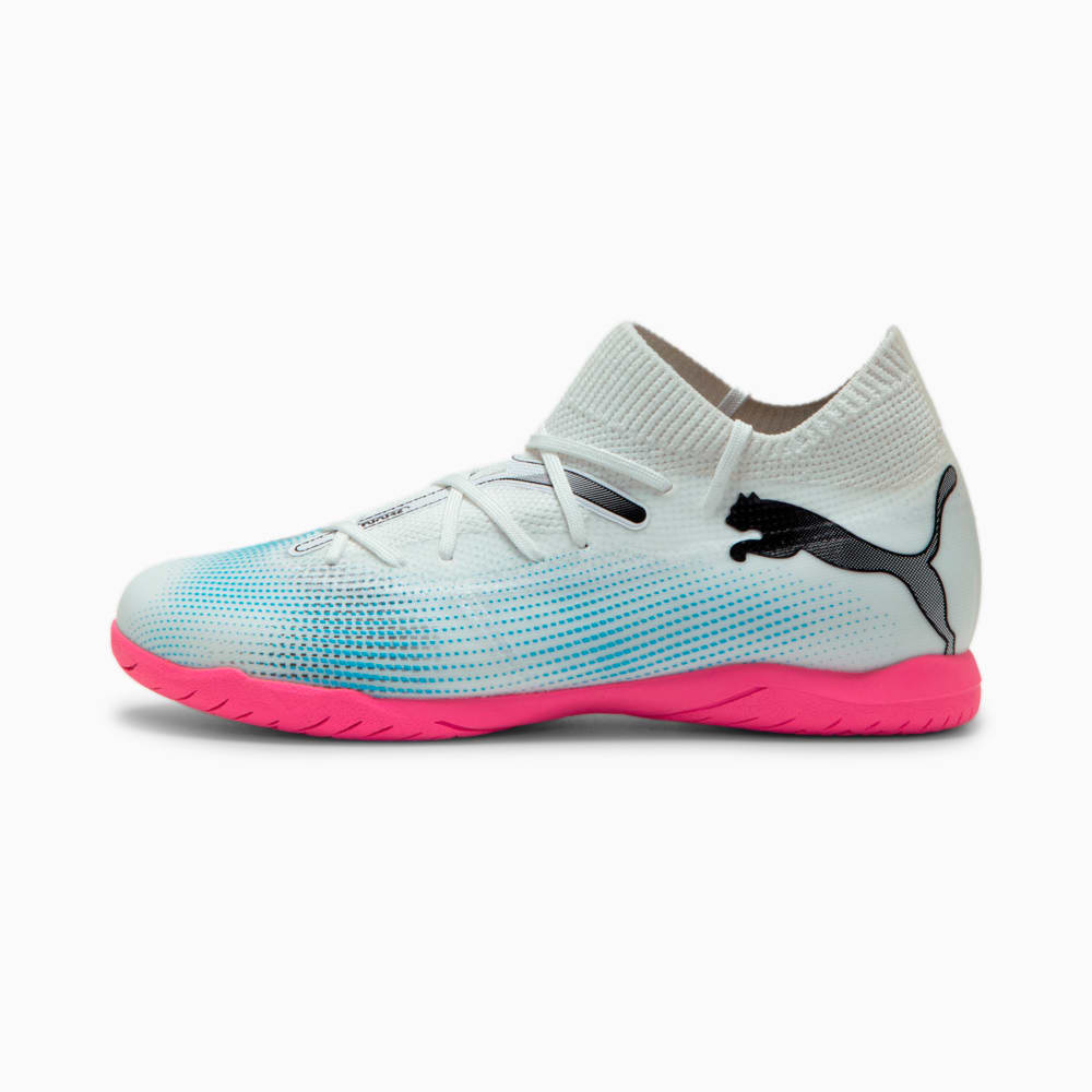Chuteira de Futsal Future 7 Match Mid Juvenil Branco PUMA