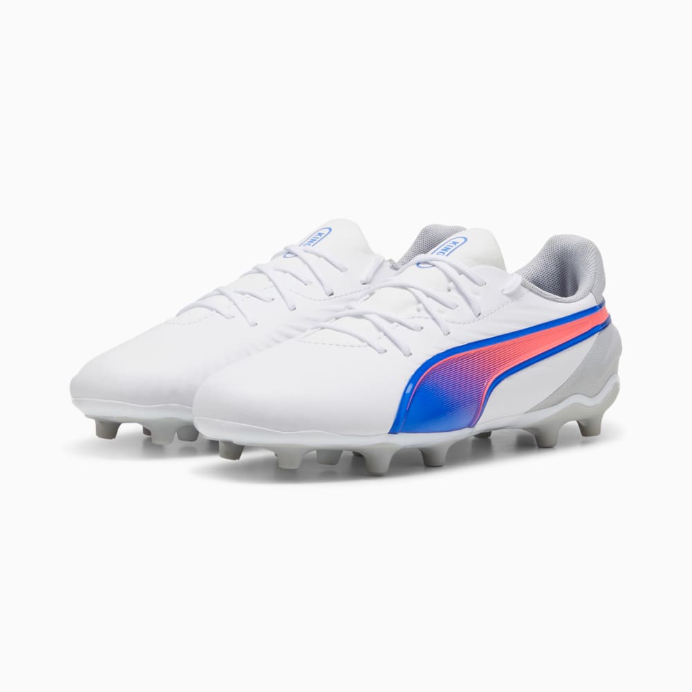 Изображение Puma Бутсы KING MATCH FG/AG Football Boots Youth #2: PUMA White-Bluemazing-Flat Light Gray